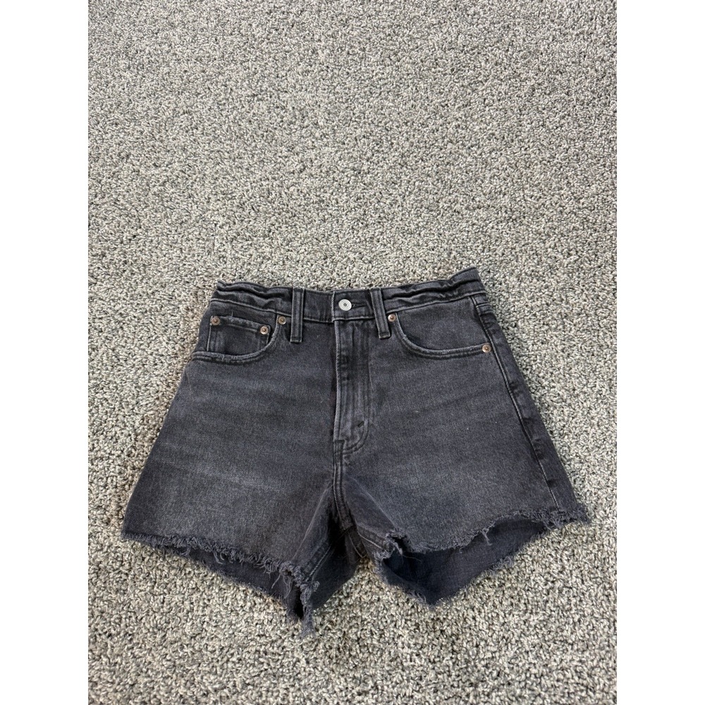 Abercrombie & Fitch The 90s Relaxed Cutoff Shorts Women's Size 25 Black